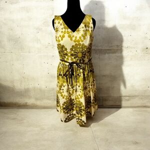 Vintage David Meister Floral Swing A-line Dress Sleeveless Lined Size 6 USA